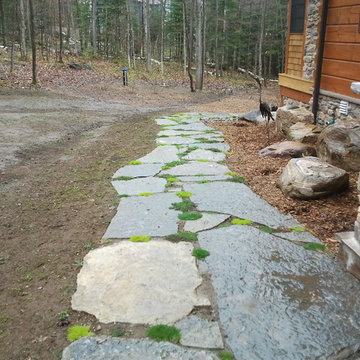 Front flagstone path
