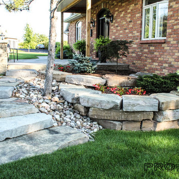 Front yard landscaping, Greely, Rustic Contemporary