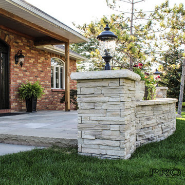 Front yard landscaping, Greely, Rustic Contemporary