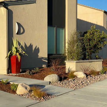 Front Yard Low Maintenance Garden Design in Pacific Highlands Ranch