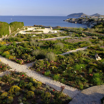 Garden design in Greece on the island of Paros