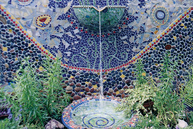 シカゴにある地中海スタイルのおしゃれな庭の写真