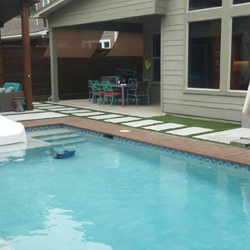 Garden Oaks Pool with Concrete Channels
