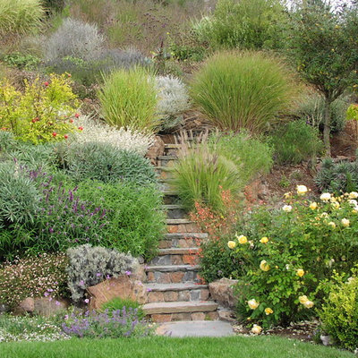 Photo of a traditional hillside stone landscaping in San Francisco.