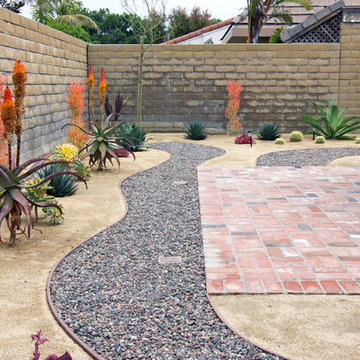 Garden pathway in drought tolerant yard
