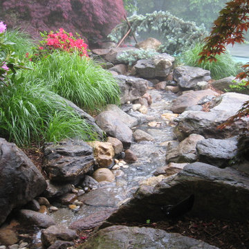Garden pond and stream