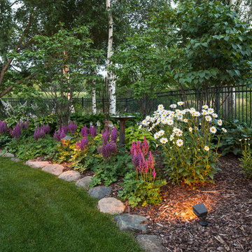Gardens With Night Lighting | A Vadnais Heights Residence