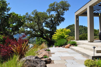Design ideas for an industrial full sun stone landscaping in San Francisco.