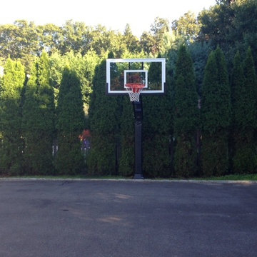 Glenn K's Pro Dunk Gold Basketball System on a 30x30 in Sag Harbor, NY