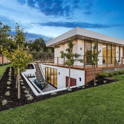 Design ideas for a contemporary backyard landscaping in San Francisco.