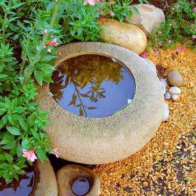 Inspiration for a traditional water fountain landscape in Santa Barbara.