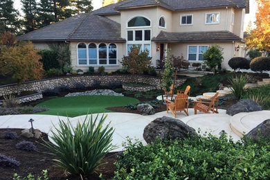 Granite Bay Neighbors Front yard RemodelOutdoor Living Enclosures, Softscape, Sy