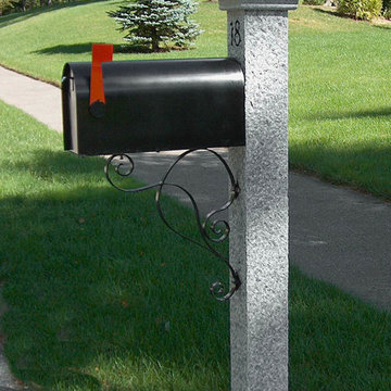 Granite Mailbox Post with Post Cap