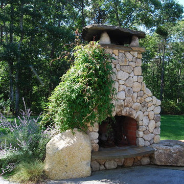 Granite Outdoor Fireplace