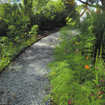 Gravel Path with Rusted Steel Edging