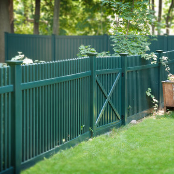 Green PVC Vinyl Picket Fence from Illusions Vinyl Fence