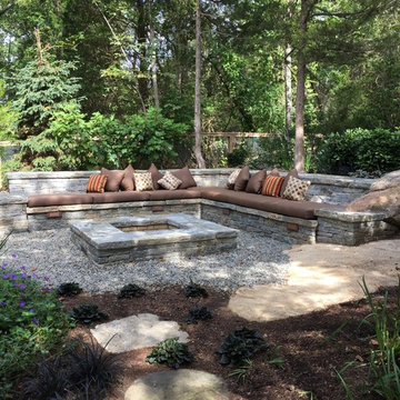 Guilford Outdoor Sofa and Firepit