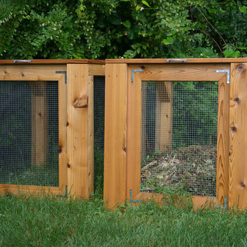 Hand-built Cedar Compost Bins