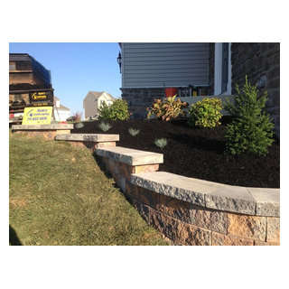 Hanover Front Yard Ideas & Nicolock Retaining Wall - Transitional 