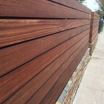 Hard scape and fence in LA