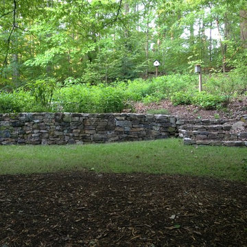 Dry Stacked Retaining Wall and Steps