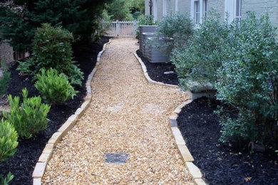 Photo of a side yard gravel garden path in Atlanta.