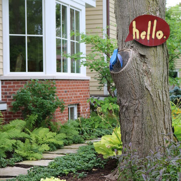 Hello Thought Bubble Sign on Tree