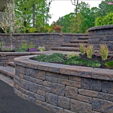 Highland NY Retaining Walls and steps with rendering Landscaping
