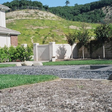 Hillside Vineyard Project - Side Yard - Fountain Pool