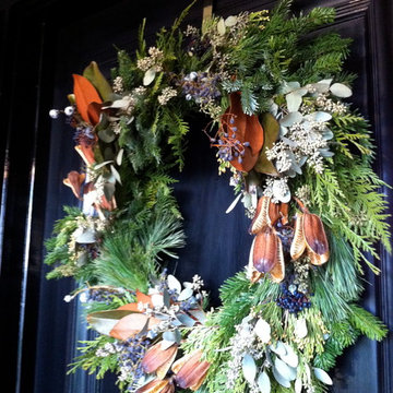 Holiday Containers and Wreaths