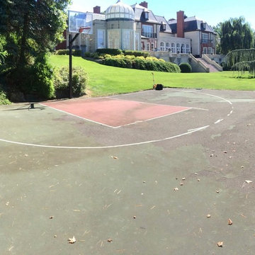 How To Refurbish an Old Tennis / Basketball Court in 2 days