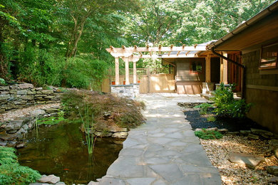 Design ideas for a craftsman landscaping in New York.