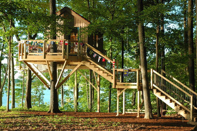 Inspiration for a large rustic outdoor playset in Indianapolis.