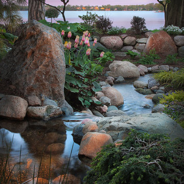 Intimate Courtyard, Pond and Stream