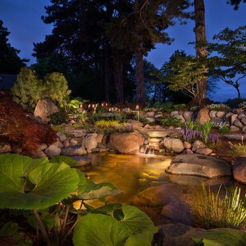 Intimate Courtyard, Pond and Stream