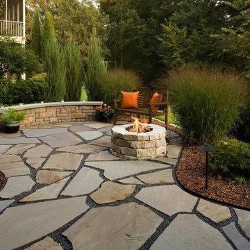Intimate Natural Stone Fire Patio | Patios