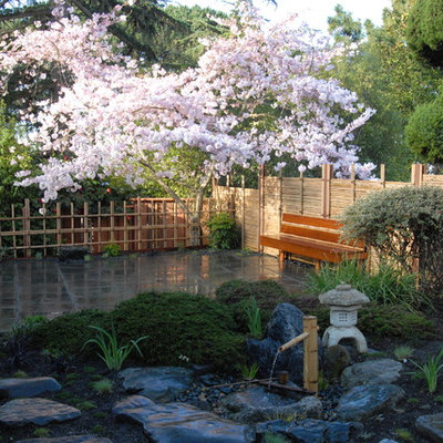Inspiration for an asian backyard landscaping in San Francisco.
