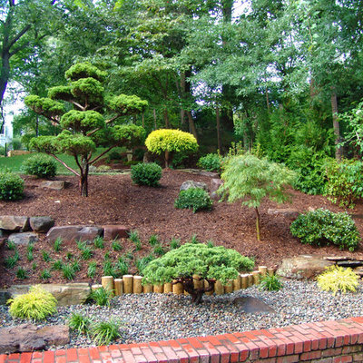 Design ideas for an asian rock hillside landscaping in DC Metro.