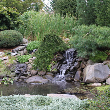 Japanese Garden: double water fall