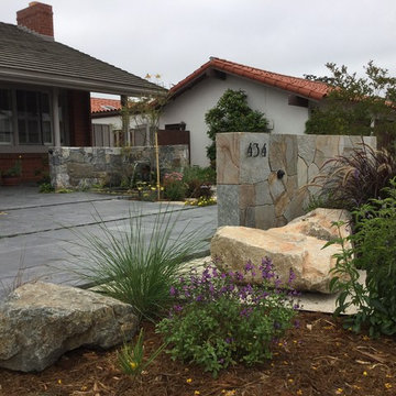 Japanese Zen Garden Backyard with Fountain and Patio