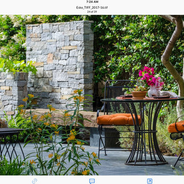 Japanese Zen Garden Backyard with Fountain and Patio