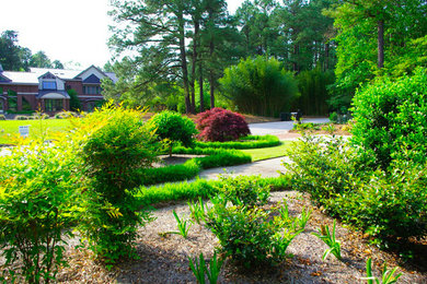 This is an example of a farmhouse landscaping in Raleigh.