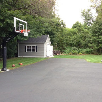 Jesse K's Pro Dunk Gold Basketball System on a 60x40 in Hampton, NH