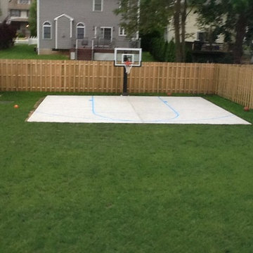 John C's Pro Dunk Silver Basketball System on a 28x25 in DUNELLEN, NJ
