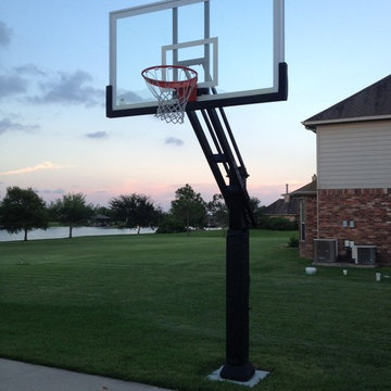 John T's Pro Dunk Platinum Basketball System on a 45x35 in Santa Fe, TX