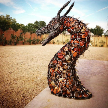 "Jormangundr" The Nordic World Serpent Sculpture