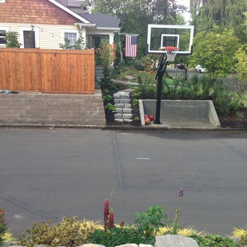 Julie B's Pro Dunk Gold Basketball System on a 21x50 in Portland, OR