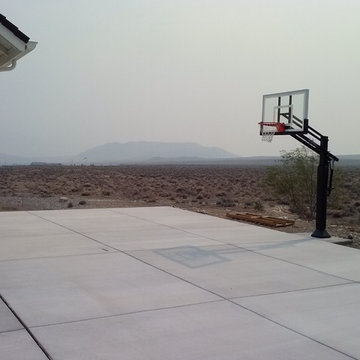 Karl G's Pro Dunk Silver Basketball System on a 42x24 in Silver Springs, NV