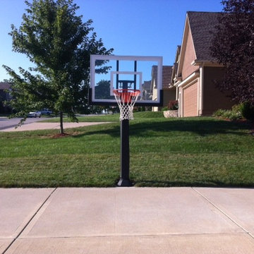 Kathryn G's Pro Dunk Silver Basketball System on a 20x30 in Lee Summit, MO