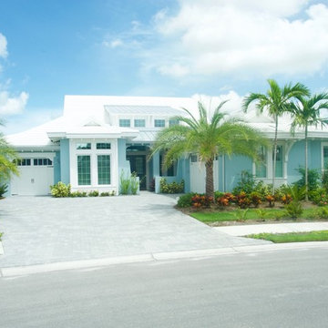 Key West Style Home Landscape in Naples, FL